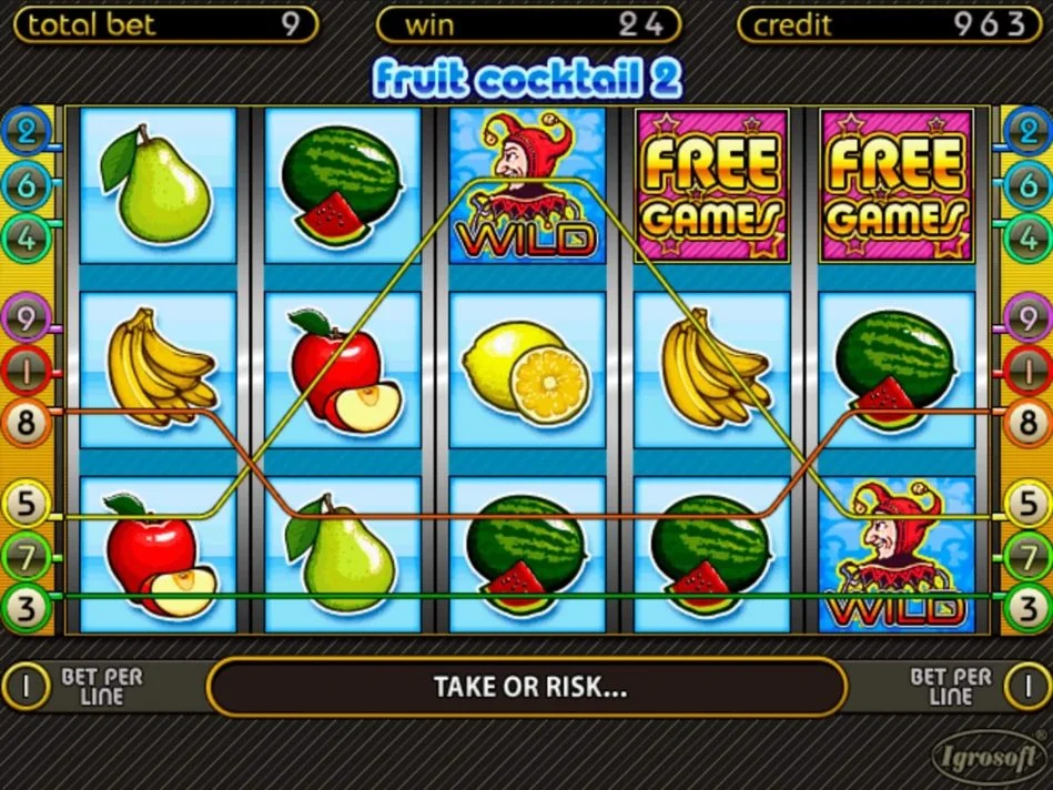 Fruit Cocktail 2 Paylines